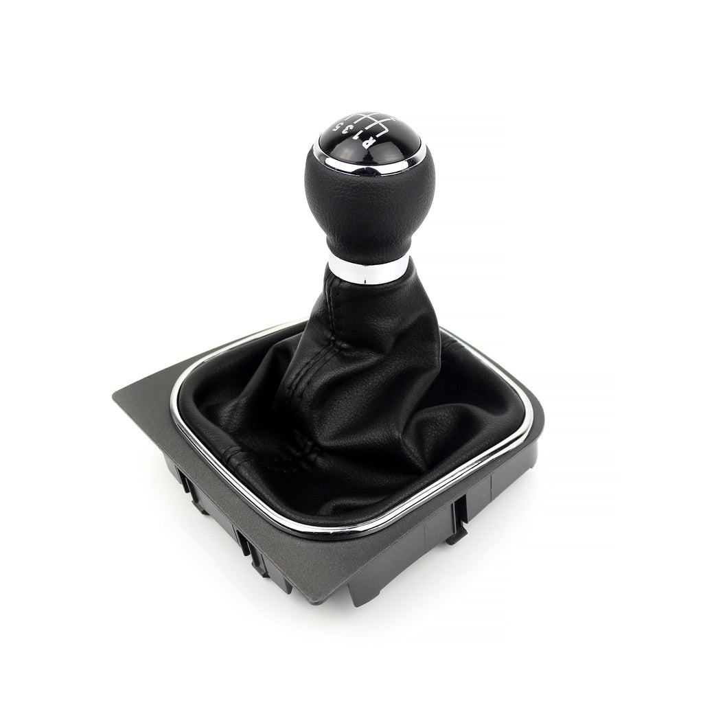 Volkswagen Golf Jetta Eos Scirocco Gear Shift Knob & Leather Boot 5 Speed 1K0711113CF