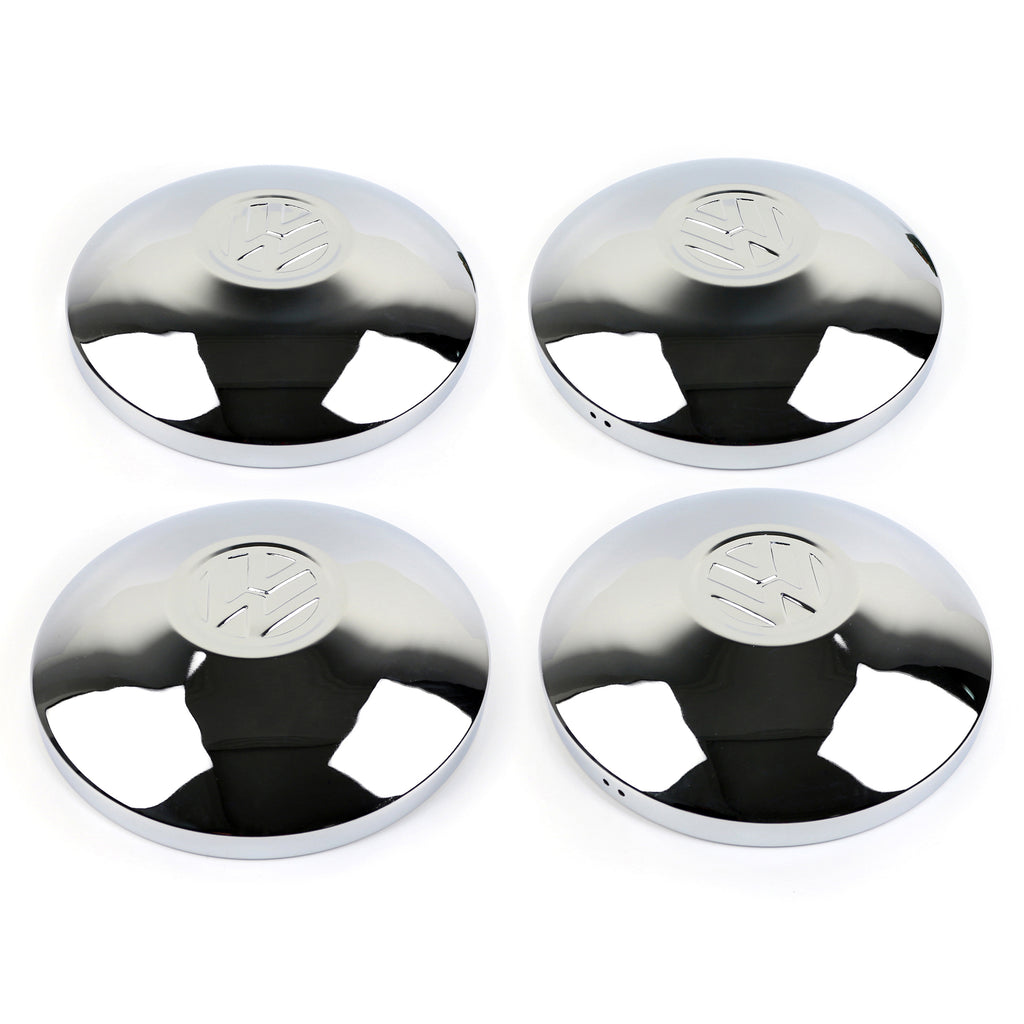 Volkswagen Beetle Bus Karmann Ghia Type3 Vanagon Chrome Hub Cap Set 4*Pieces 251601151A