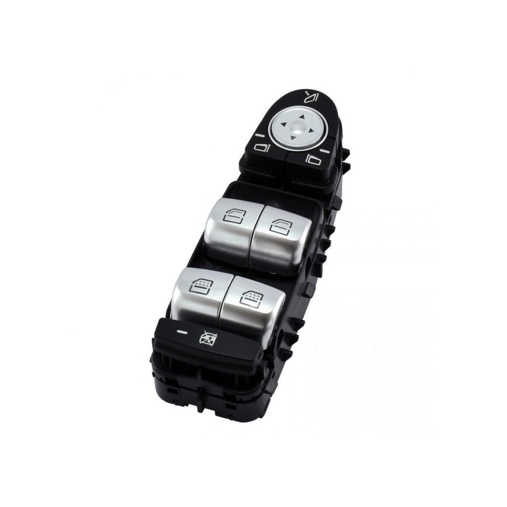 Mercedes-Benz W213 W222 Window & Mirror Switch Console Left White Light Black Button 2229052004
