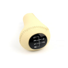 Load image into Gallery viewer, BMW E28 E30 E34 E36 E46 Leather Gear Shift Knob Manual 5 Speed Beige 25111434495