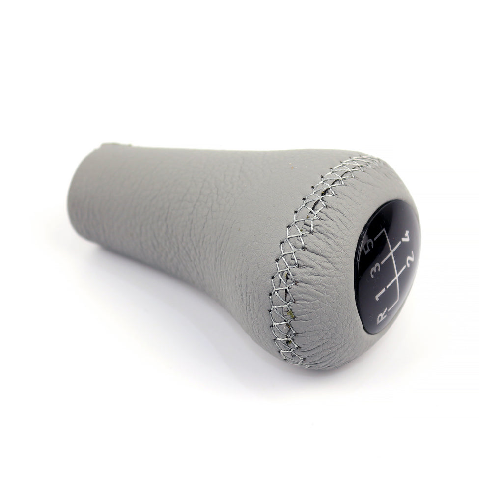 BMW E28 E30 E34 E36 E46 Leather Gear Shift Knob Manual 5 Speed Grey 25111434495