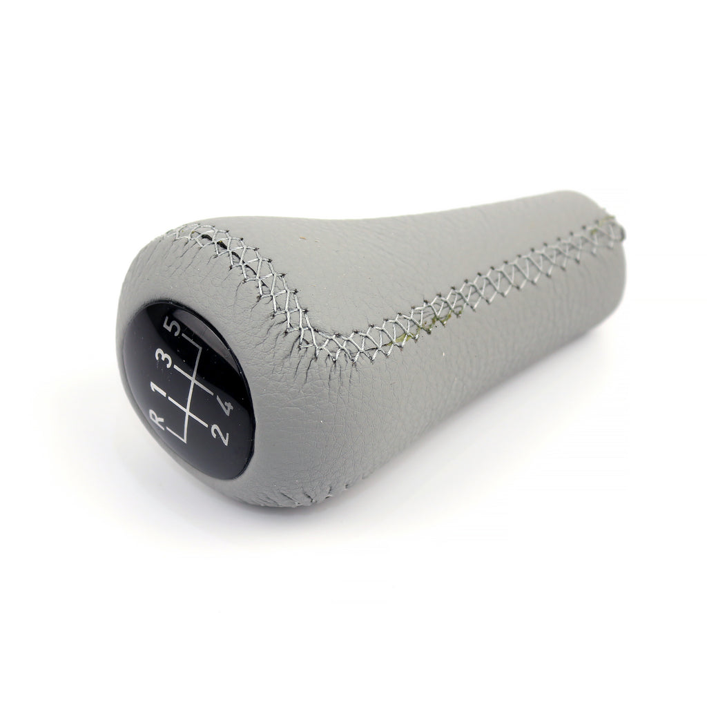 BMW E28 E30 E34 E36 E46 Leather Gear Shift Knob Manual 5 Speed Grey 25111434495