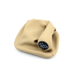 BMW E39 GEAR SHIFT KNOB & LEATHER BOOT MANUEL 5 SPEED BEIGE WITHOUT M LOGO 25111222692