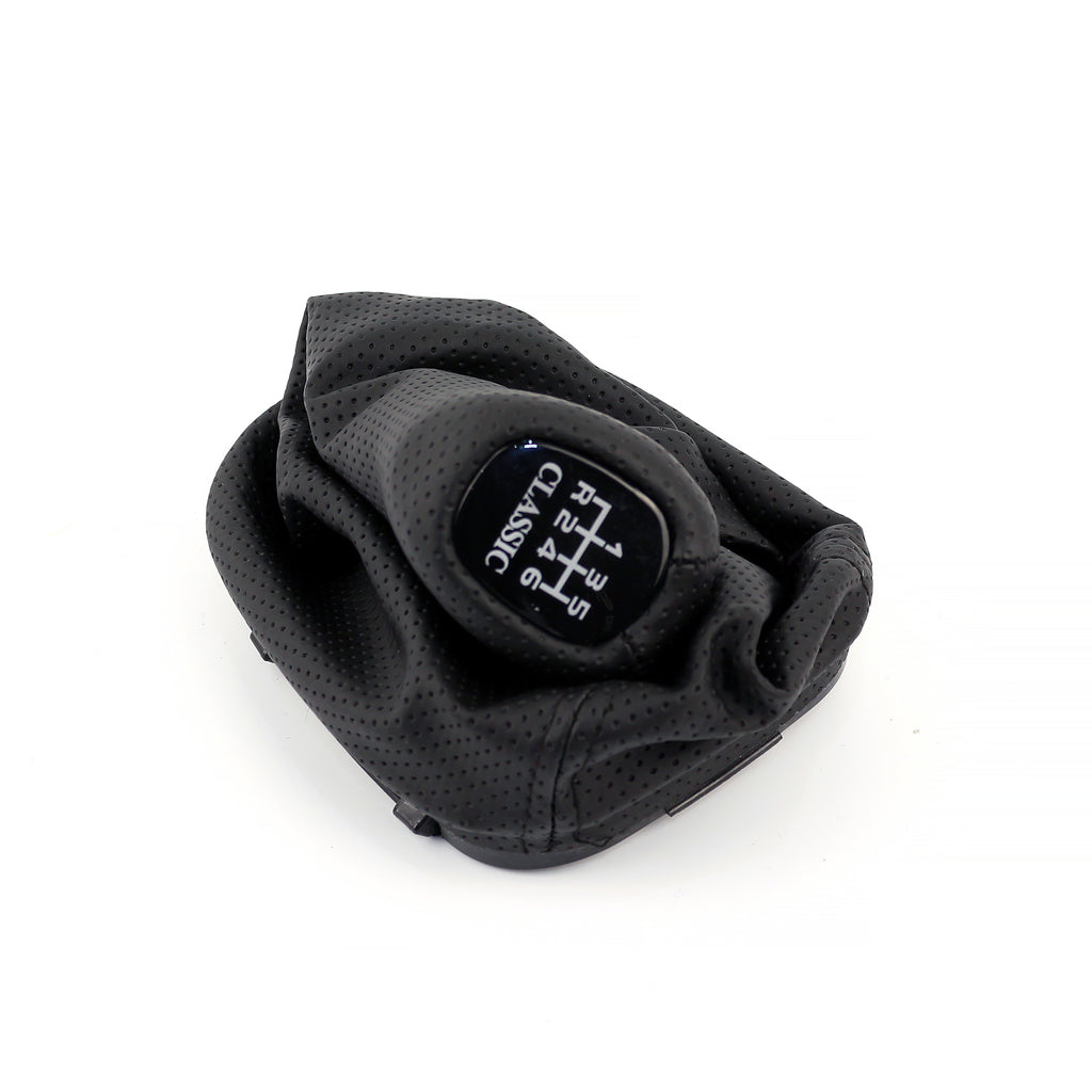 Mercedes-Benz W203 C Class Gearshift Knob & Leather Boot 6 Speed Classic Black Dotted