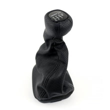 Load image into Gallery viewer, Mercedes-Benz W203 C Class Gearshift Knob &amp; Leather Boot 6 Speed Classic Black Dotted