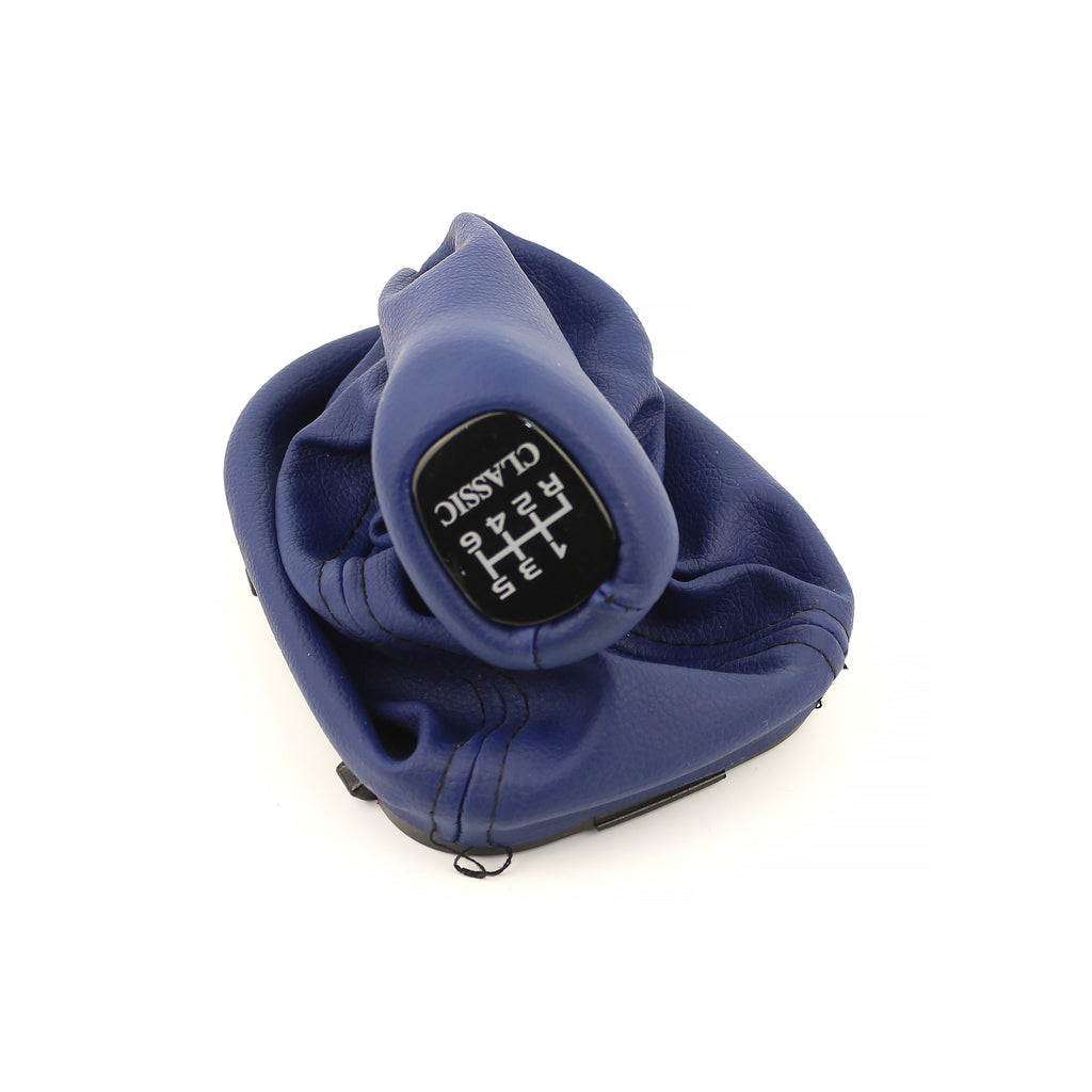 Mercedes-Benz W203 C Class Gearshift Knob & Leather Boot 6 Speed Classic Blue