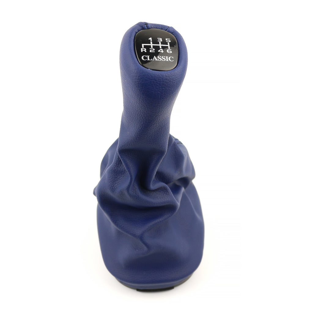 Mercedes-Benz W203 C Class Gearshift Knob & Leather Boot 6 Speed Classic Blue