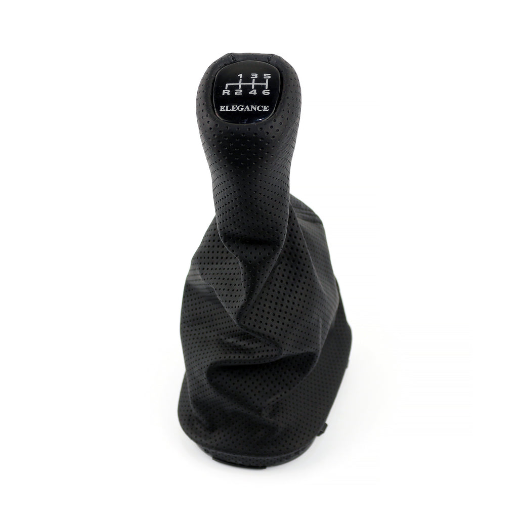 Mercedes-Benz W203 C Class Gearshift Knob & Leather Boot 6 Speed Elegance Black Dotted